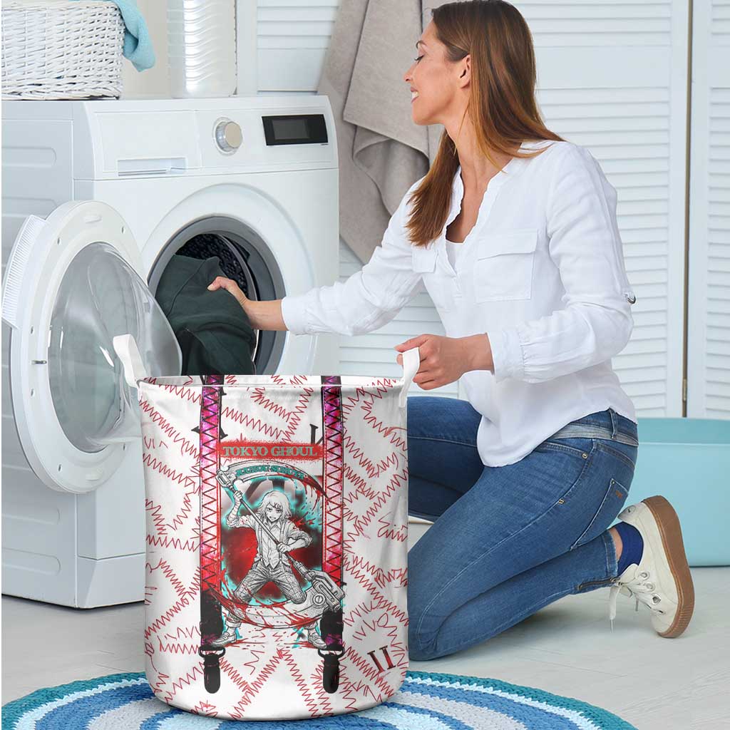 Juuzou Suzuya Tokyo Ghoul Laundry Basket Grunge Anime Style with Roman Numeral Motif