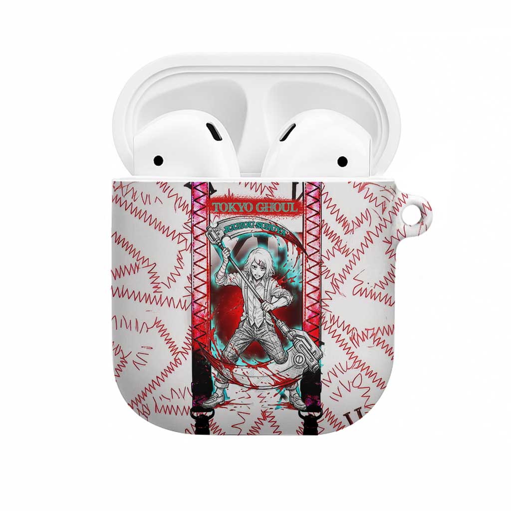 Juuzou Suzuya Tokyo Ghoul AirPods Case Grunge Anime Style with Roman Numeral Motif
