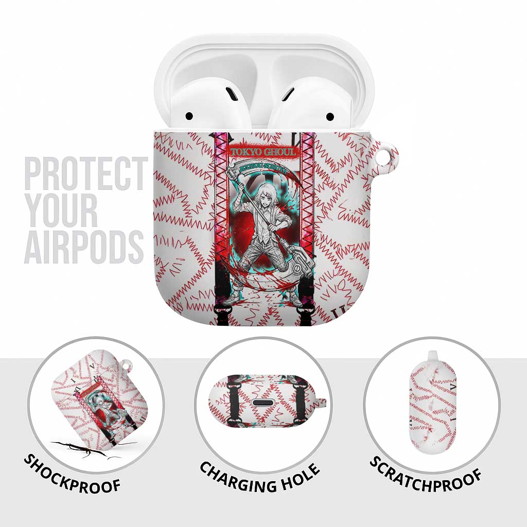 Juuzou Suzuya Tokyo Ghoul AirPods Case Grunge Anime Style with Roman Numeral Motif