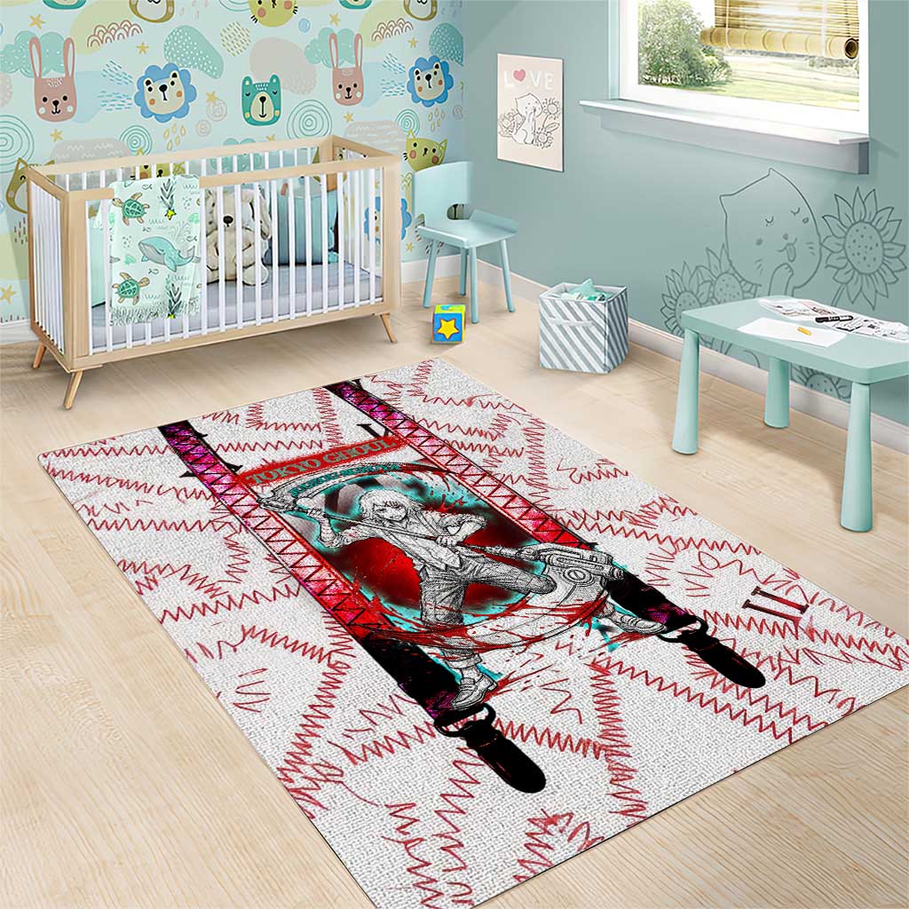 Juuzou Suzuya Tokyo Ghoul Area Rug Grunge Anime Style with Roman Numeral Motif