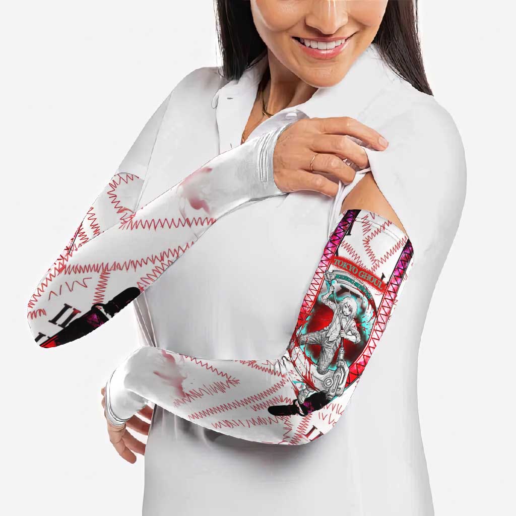 Juuzou Suzuya Tokyo Ghoul Arm Sleeves Grunge Anime Style with Roman Numeral Motif