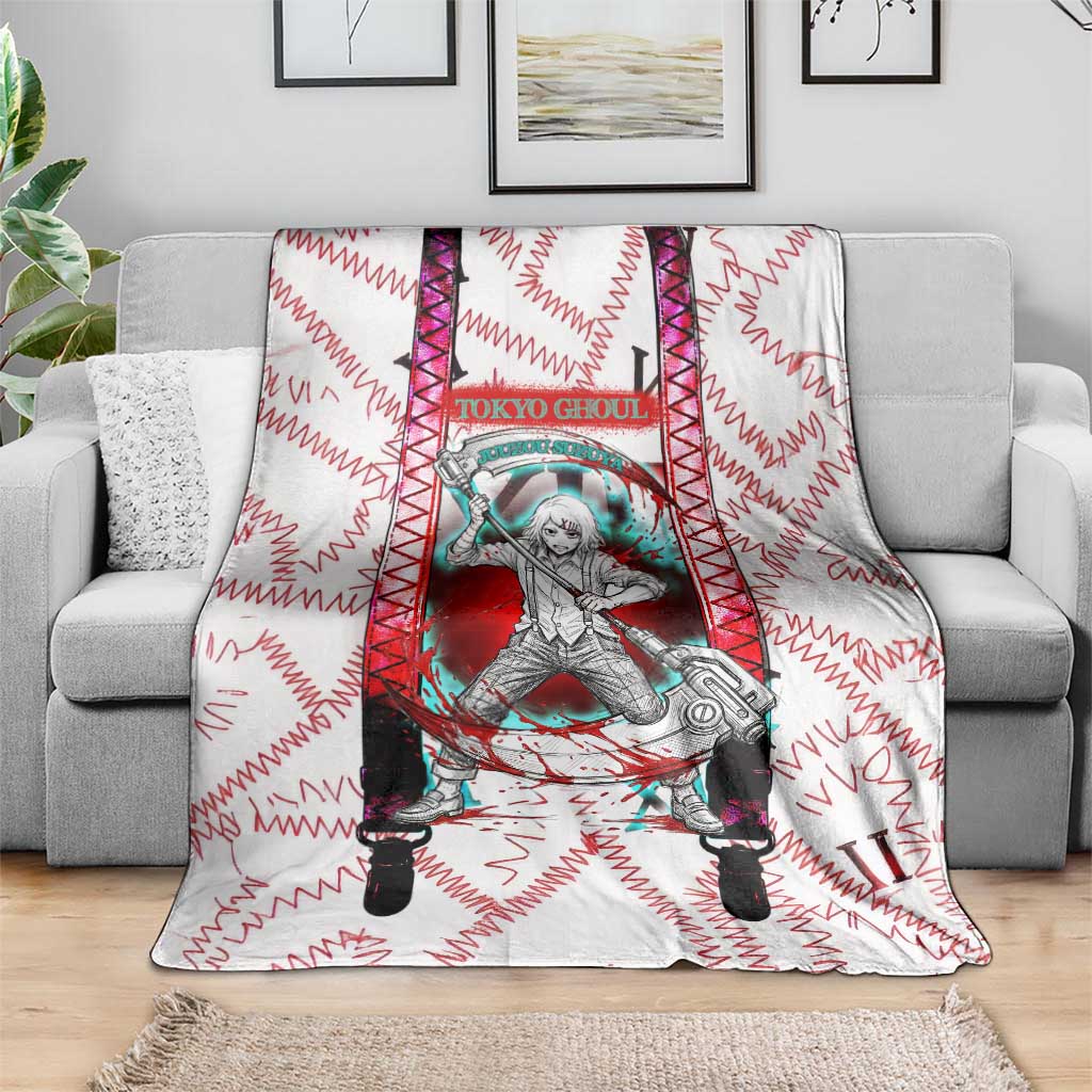 Juuzou Suzuya Tokyo Ghoul Blanket Grunge Anime Style with Roman Numeral Motif