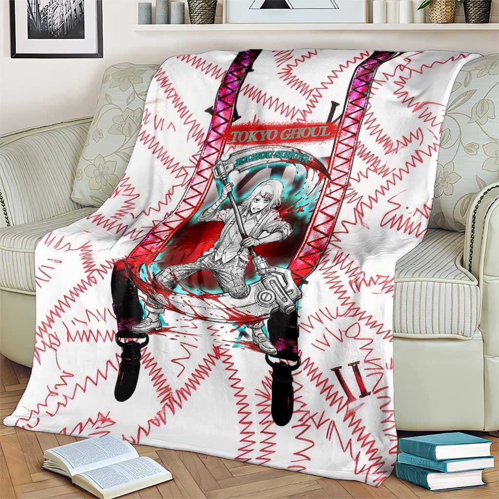 Juuzou Suzuya Tokyo Ghoul Blanket Grunge Anime Style with Roman Numeral Motif