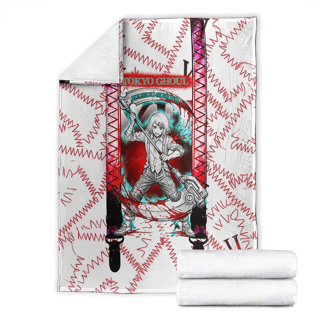 Juuzou Suzuya Tokyo Ghoul Blanket Grunge Anime Style with Roman Numeral Motif