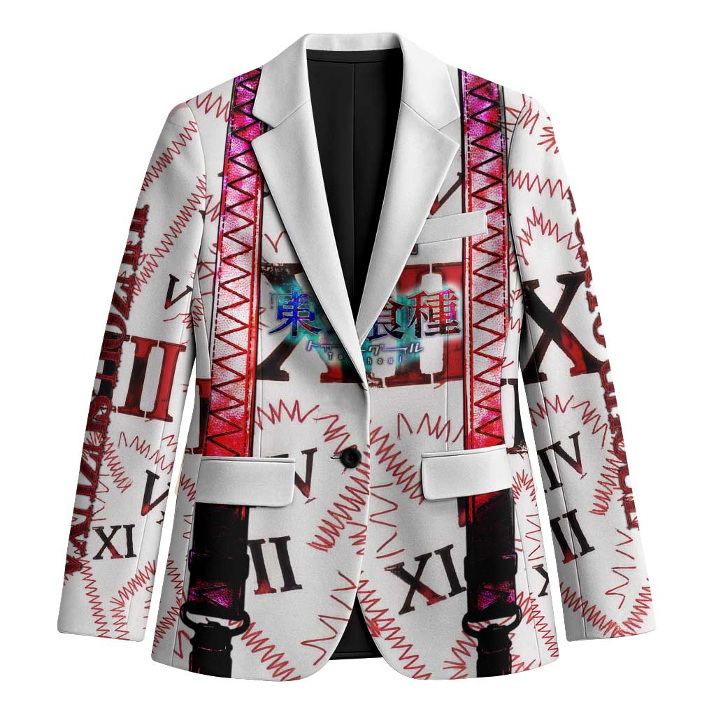 Juuzou Suzuya Tokyo Ghoul Blazer Grunge Anime Style with Roman Numeral Motif