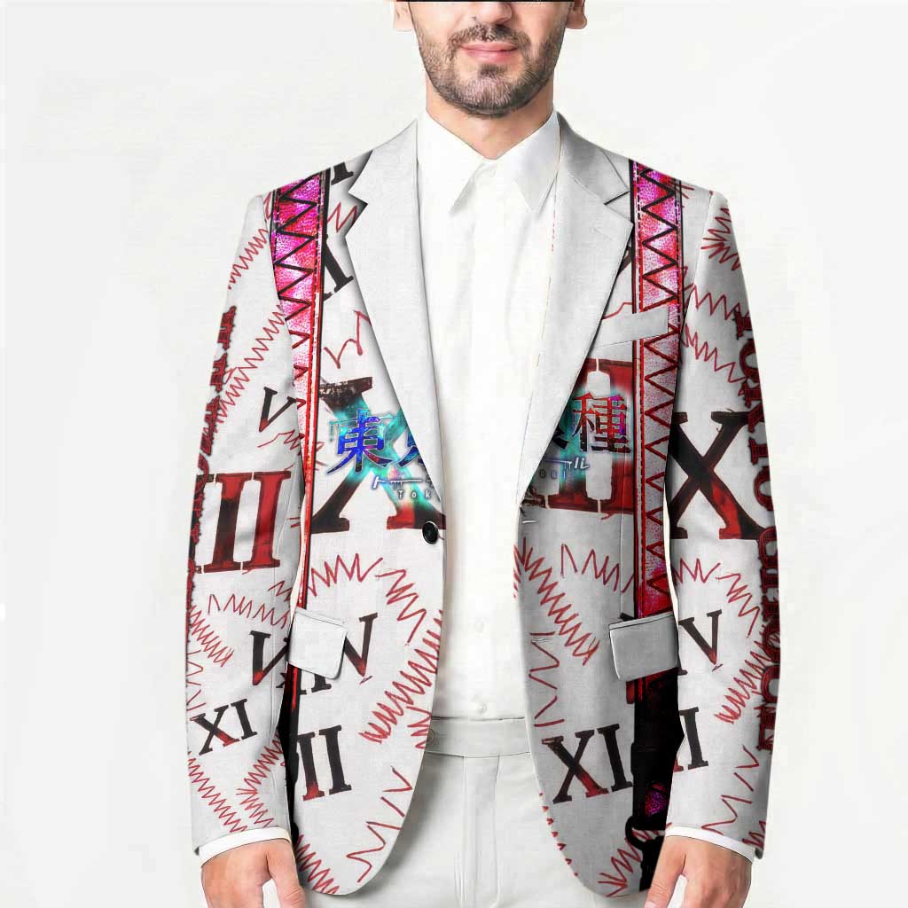 Juuzou Suzuya Tokyo Ghoul Blazer Grunge Anime Style with Roman Numeral Motif