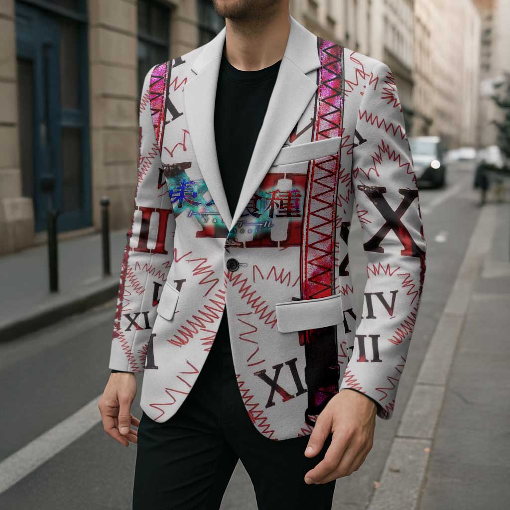 Juuzou Suzuya Tokyo Ghoul Blazer Grunge Anime Style with Roman Numeral Motif