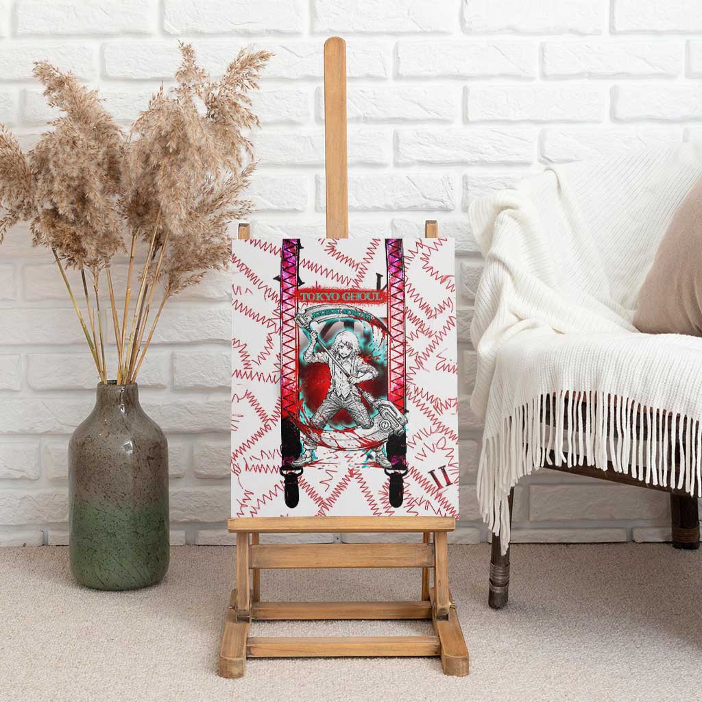 Juuzou Suzuya Tokyo Ghoul Canvas Wall Art Grunge Anime Style with Roman Numeral Motif