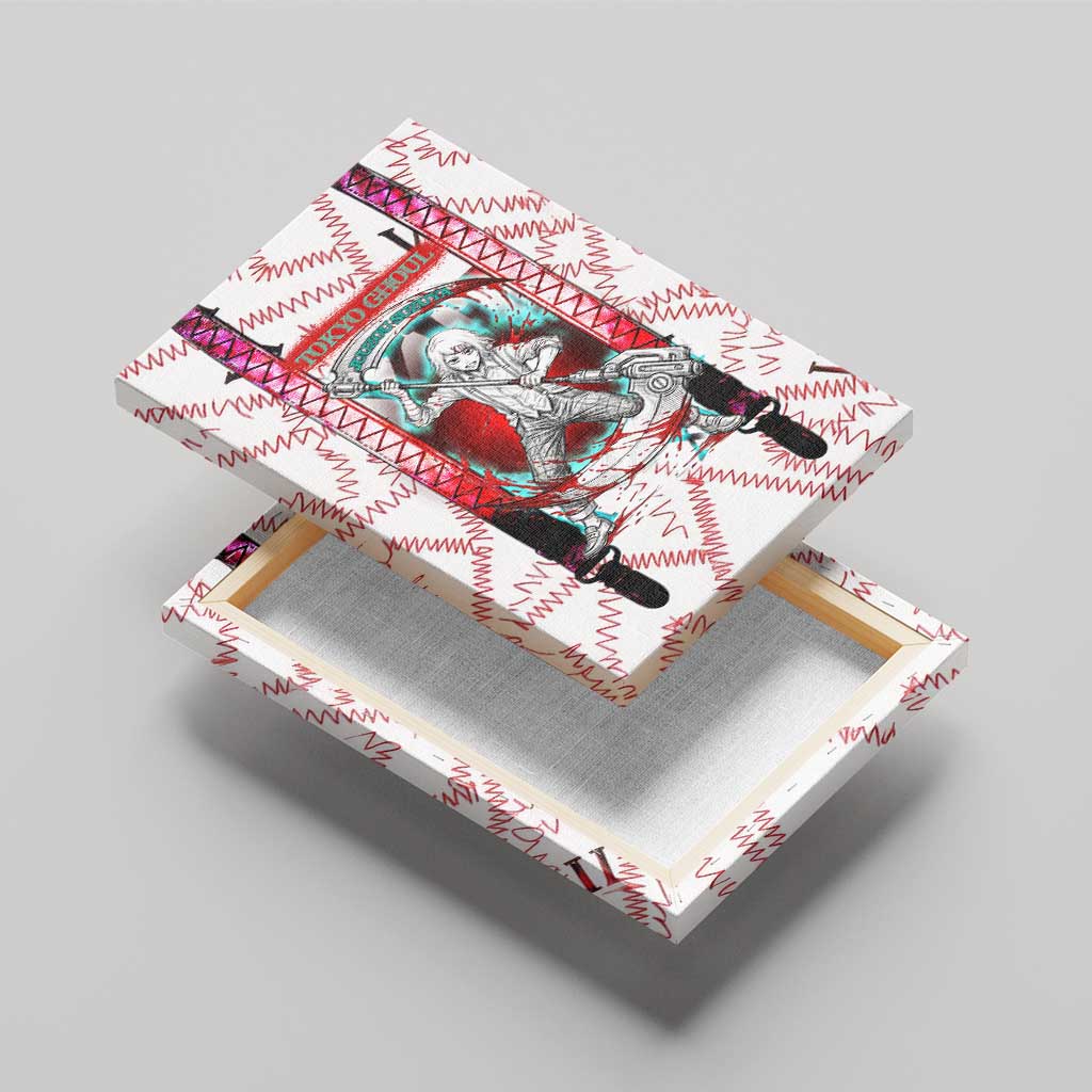 Juuzou Suzuya Tokyo Ghoul Canvas Wall Art Grunge Anime Style with Roman Numeral Motif