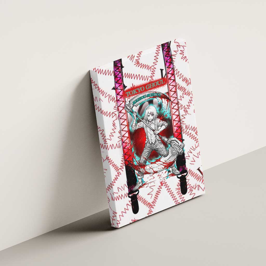 Juuzou Suzuya Tokyo Ghoul Canvas Wall Art Grunge Anime Style with Roman Numeral Motif