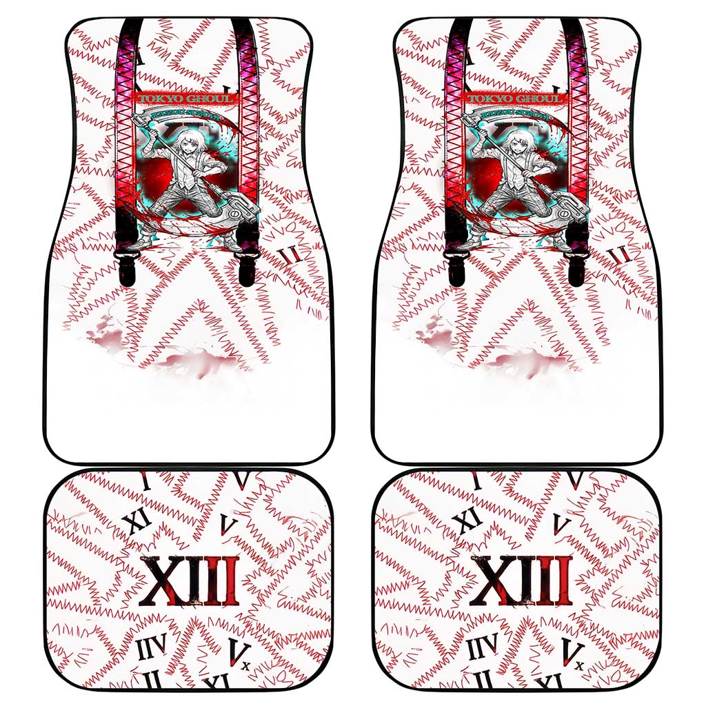 Juuzou Suzuya Tokyo Ghoul Car Mats Grunge Anime Style with Roman Numeral Motif