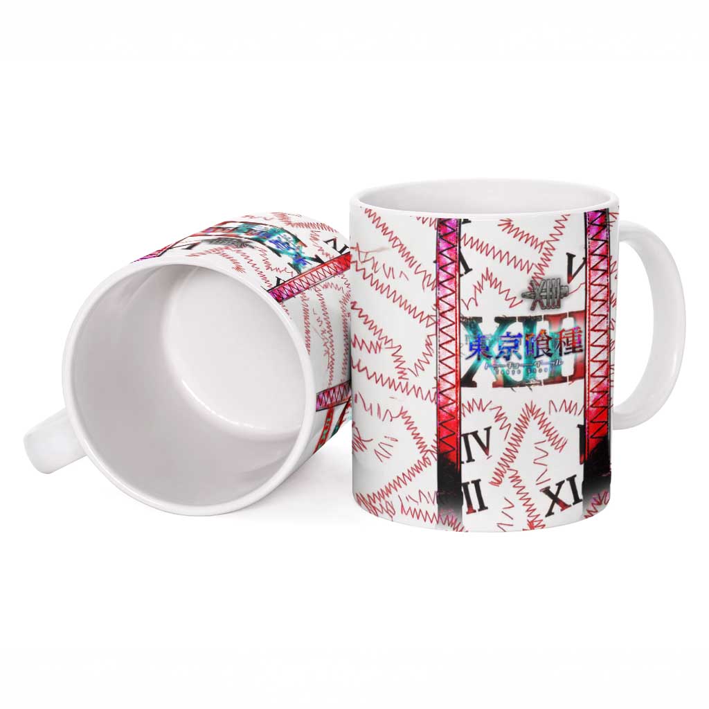 Juuzou Suzuya Tokyo Ghoul Ceramic Mug Grunge Anime Style with Roman Numeral Motif