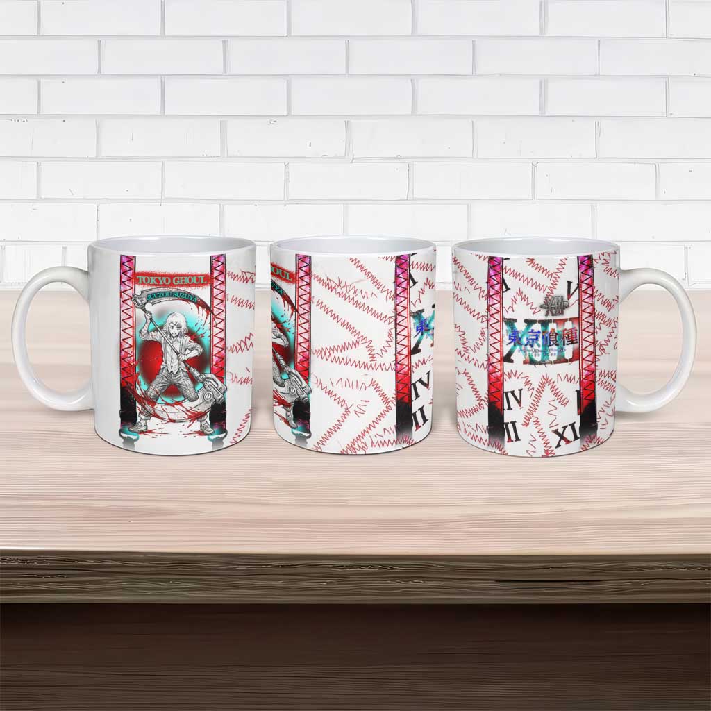 Juuzou Suzuya Tokyo Ghoul Ceramic Mug Grunge Anime Style with Roman Numeral Motif