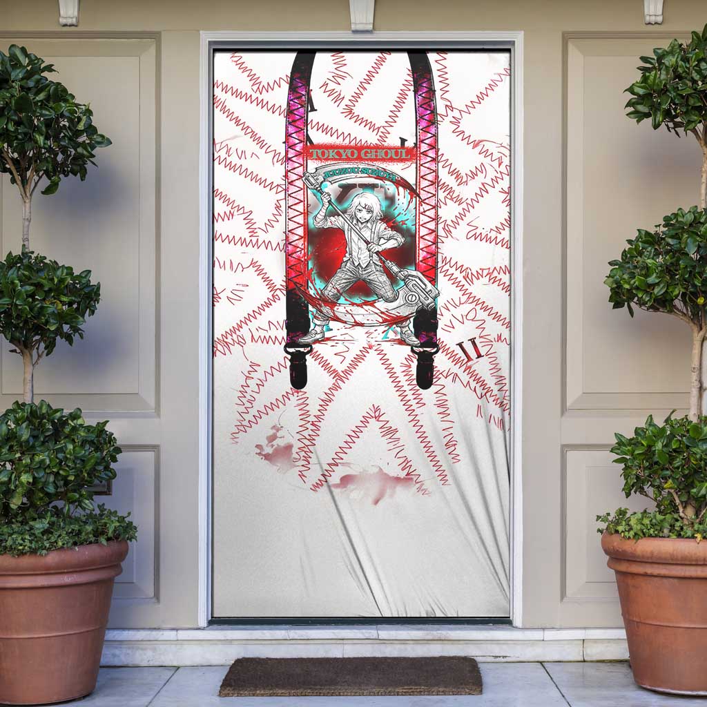 Juuzou Suzuya Tokyo Ghoul Door Cover Grunge Anime Style with Roman Numeral Motif