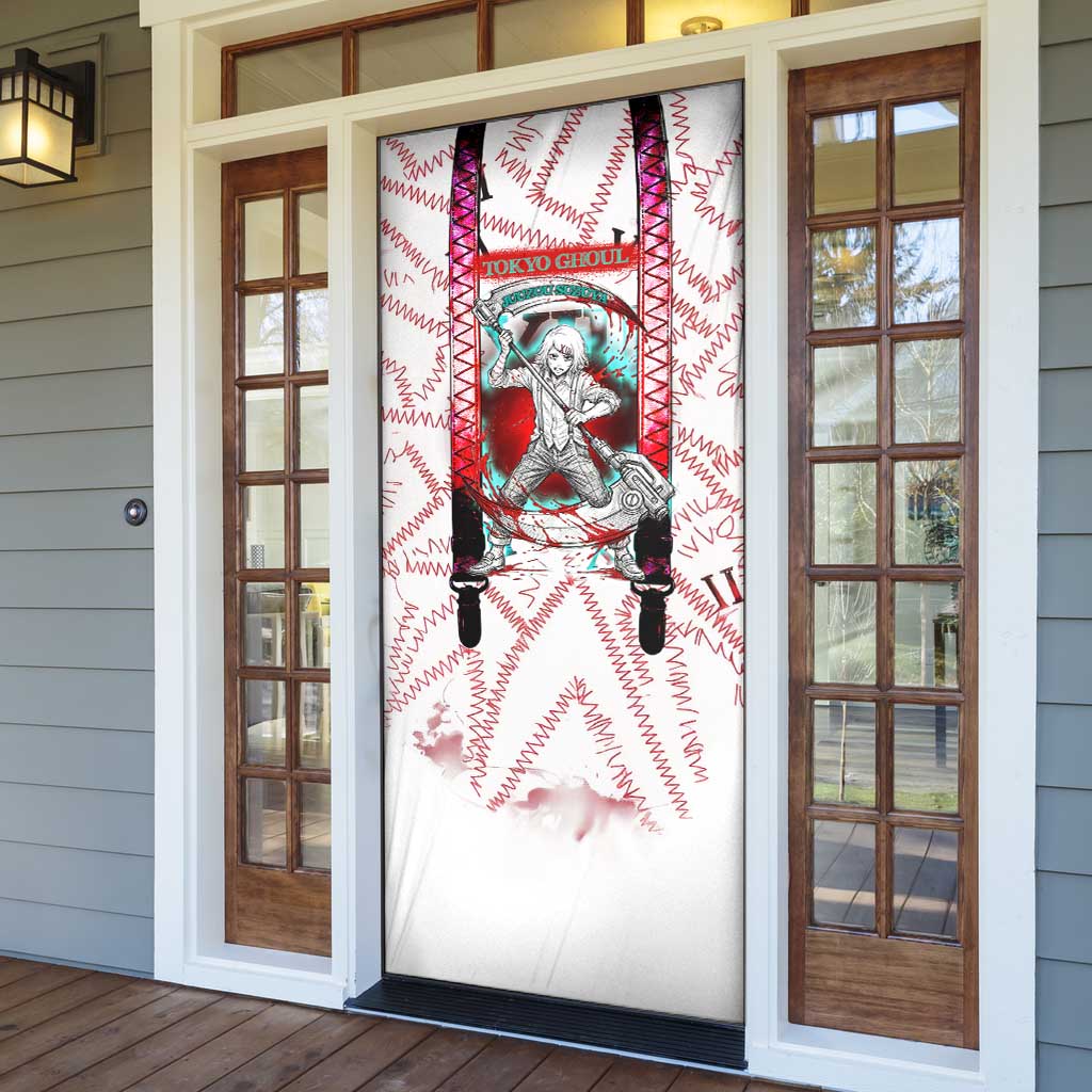 Juuzou Suzuya Tokyo Ghoul Door Cover Grunge Anime Style with Roman Numeral Motif