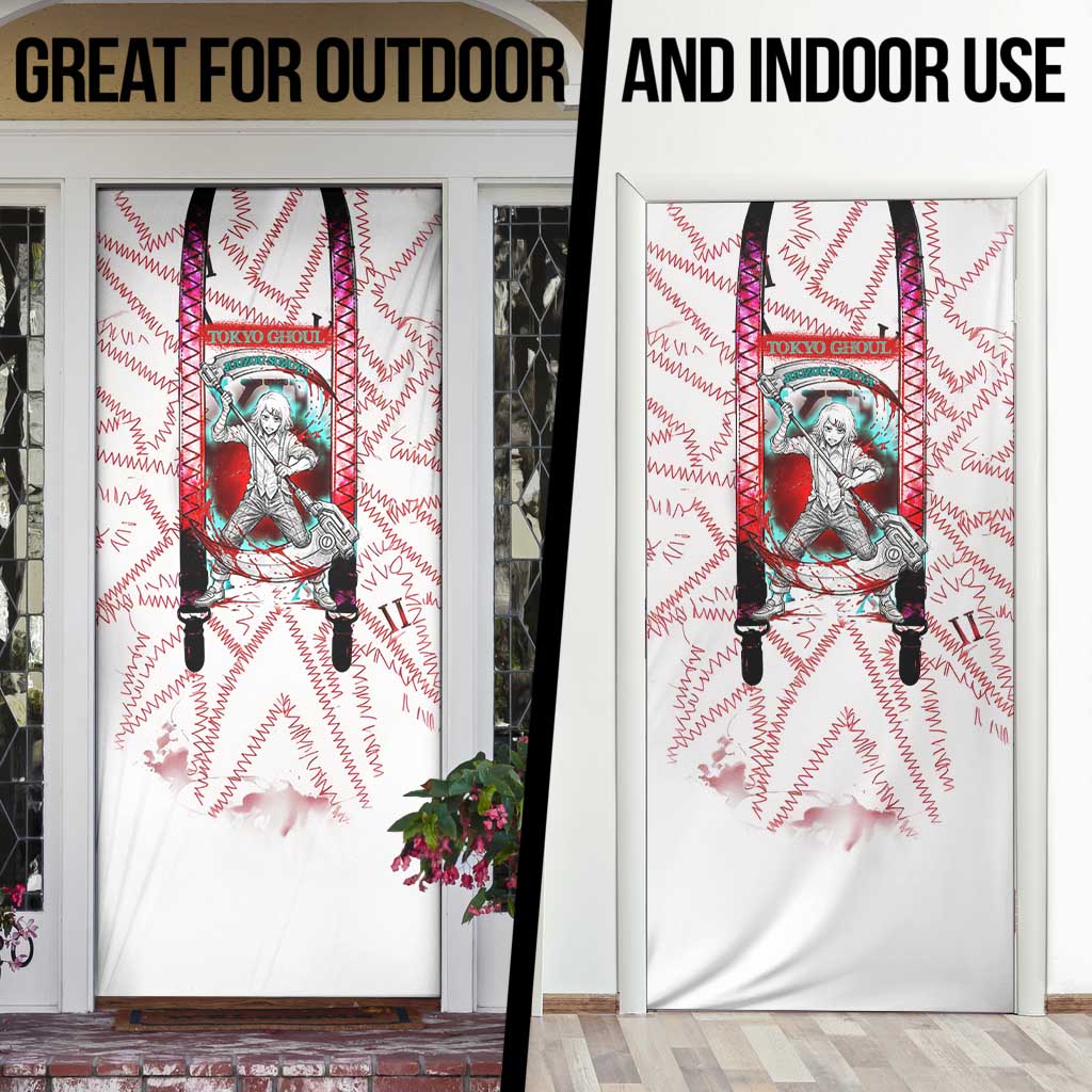 Juuzou Suzuya Tokyo Ghoul Door Cover Grunge Anime Style with Roman Numeral Motif
