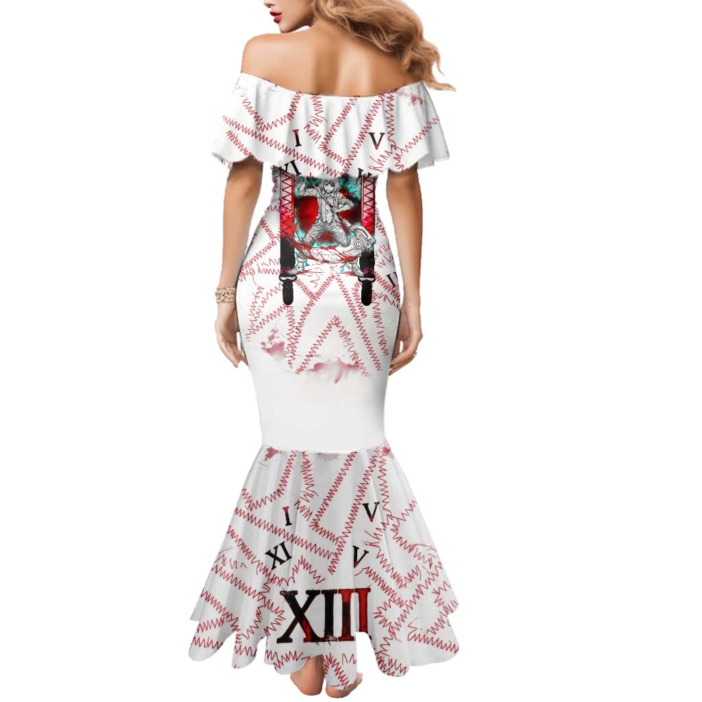 Juuzou Suzuya Tokyo Ghoul Family Matching Mermaid Dress and Hawaiian Shirt Grunge Anime Style with Roman Numeral Motif