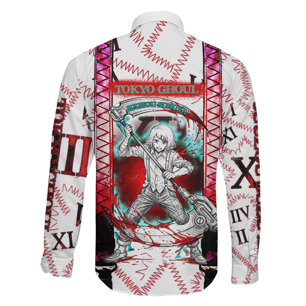 Juuzou Suzuya Tokyo Ghoul Family Matching Summer Maxi Dress and Hawaiian Shirt Grunge Anime Style with Roman Numeral Motif