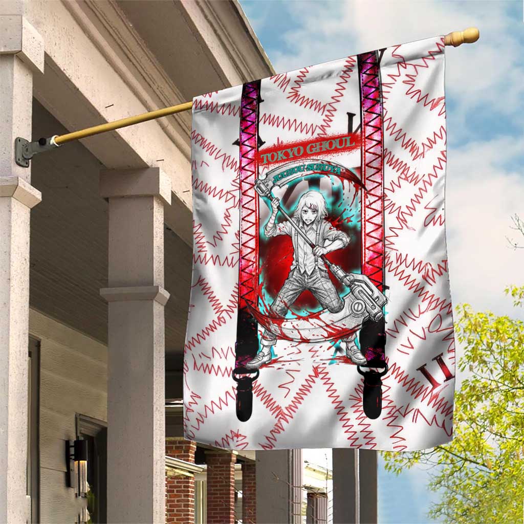 Juuzou Suzuya Tokyo Ghoul Garden Flag Grunge Anime Style with Roman Numeral Motif