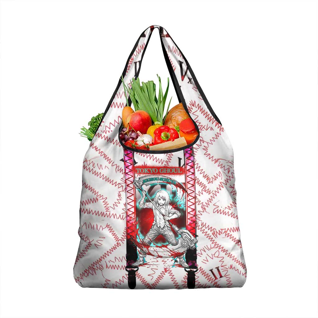 Juuzou Suzuya Tokyo Ghoul Grocery Bag Grunge Anime Style with Roman Numeral Motif