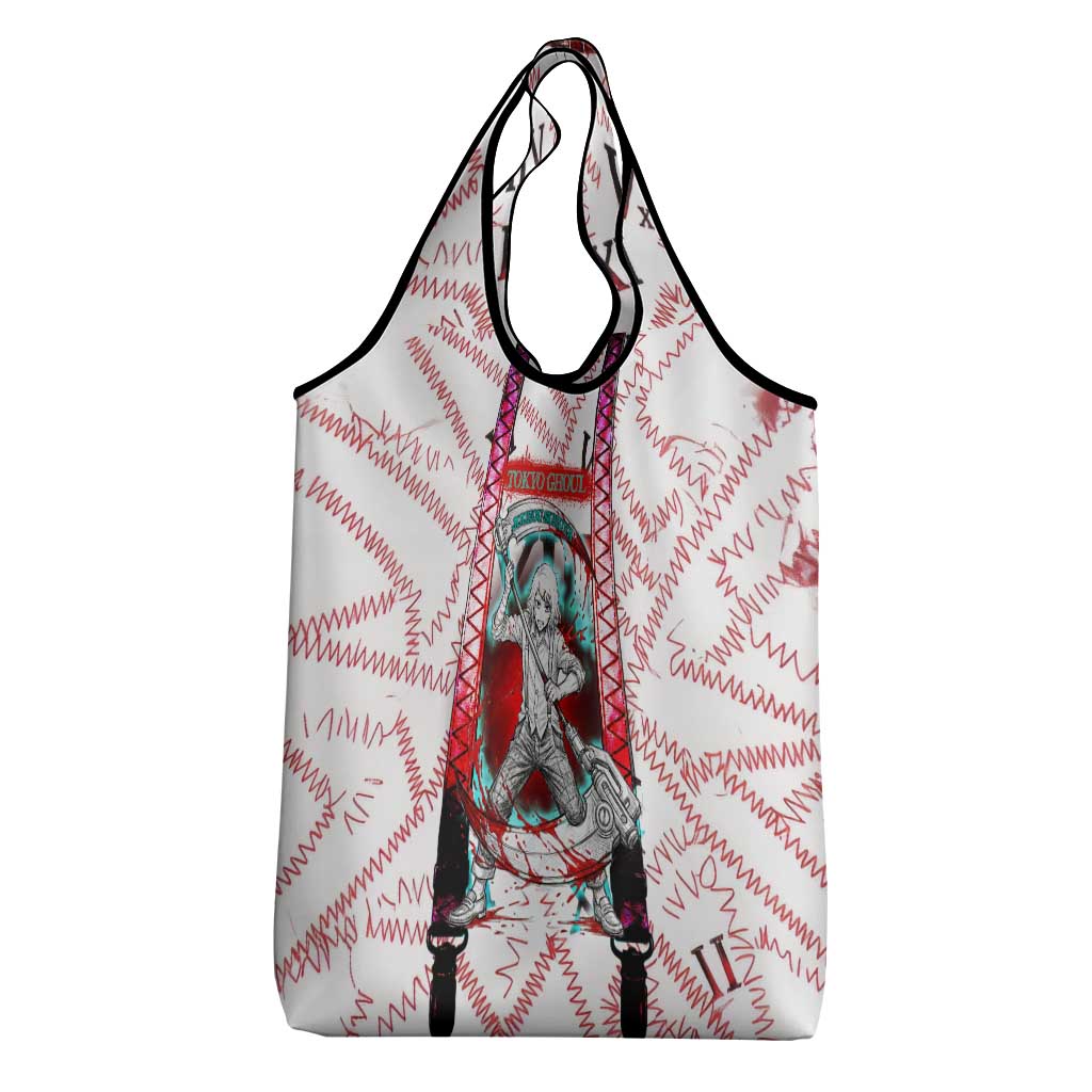 Juuzou Suzuya Tokyo Ghoul Grocery Bag Grunge Anime Style with Roman Numeral Motif