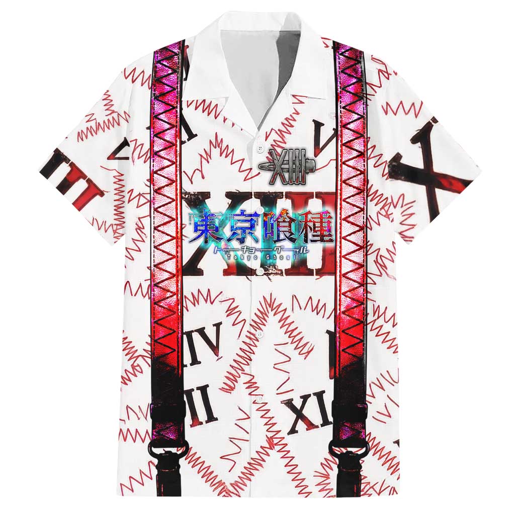 Juuzou Suzuya Tokyo Ghoul Hawaiian Shirt Grunge Anime Style with Roman Numeral Motif