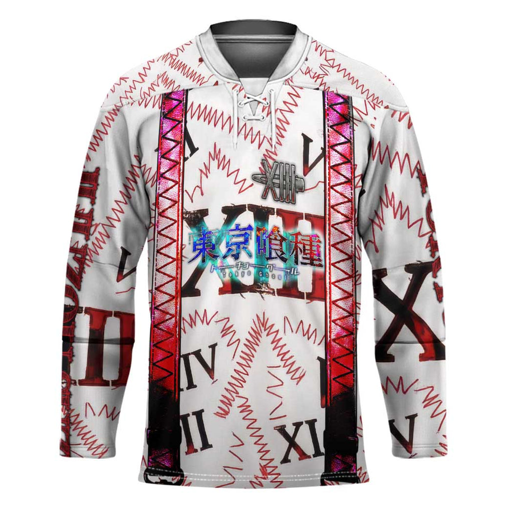 Juuzou Suzuya Tokyo Ghoul Hockey Jersey Grunge Anime Style with Roman Numeral Motif