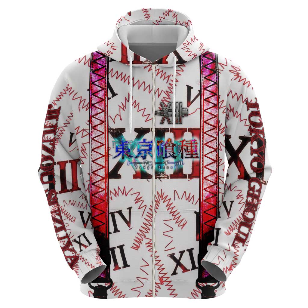 Juuzou Suzuya Tokyo Ghoul Hoodie Grunge Anime Style with Roman Numeral Motif