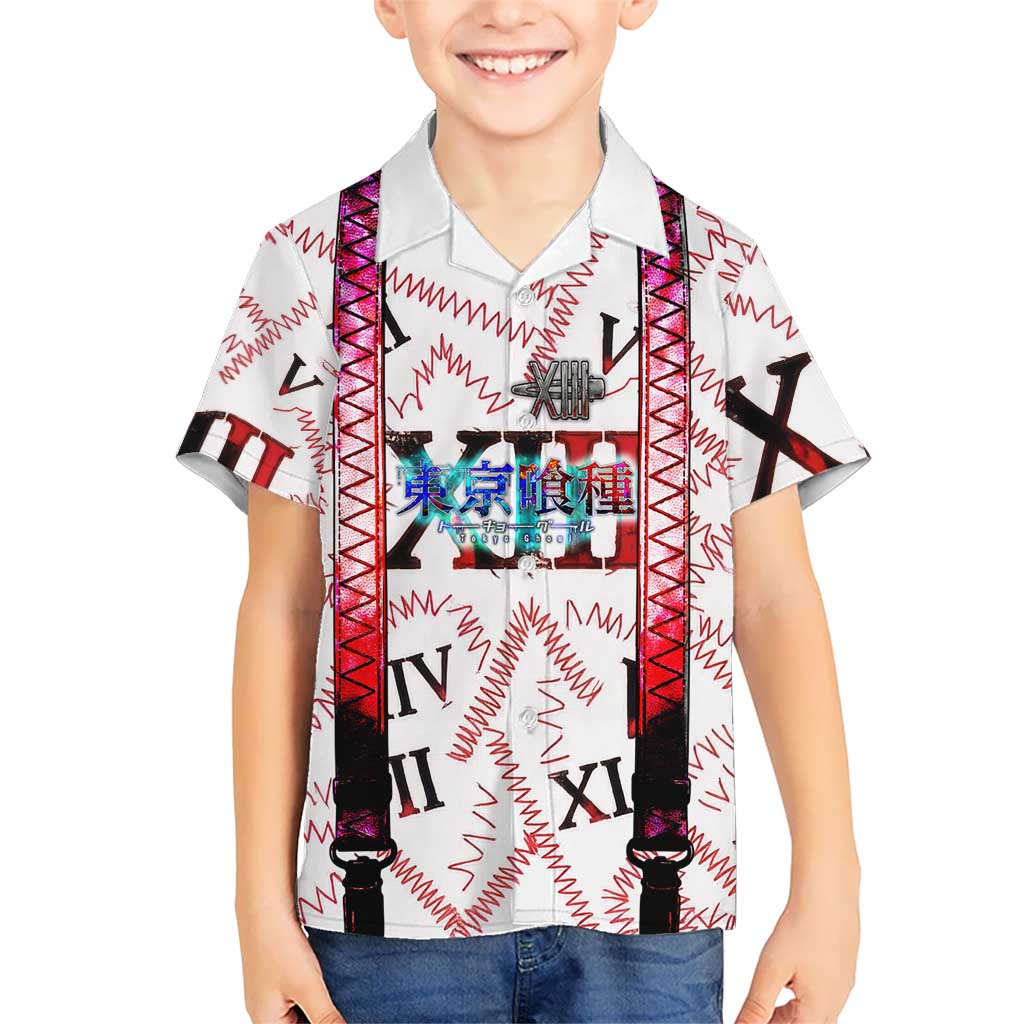 Juuzou Suzuya Tokyo Ghoul Kid Hawaiian Shirt Grunge Anime Style with Roman Numeral Motif