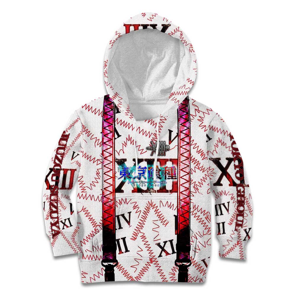 Juuzou Suzuya Tokyo Ghoul Kid Hoodie Grunge Anime Style with Roman Numeral Motif