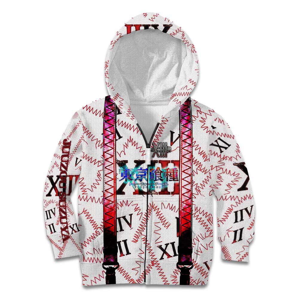 Juuzou Suzuya Tokyo Ghoul Kid Hoodie Grunge Anime Style with Roman Numeral Motif
