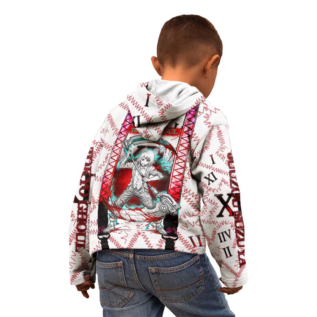 Juuzou Suzuya Tokyo Ghoul Kid Hoodie Grunge Anime Style with Roman Numeral Motif