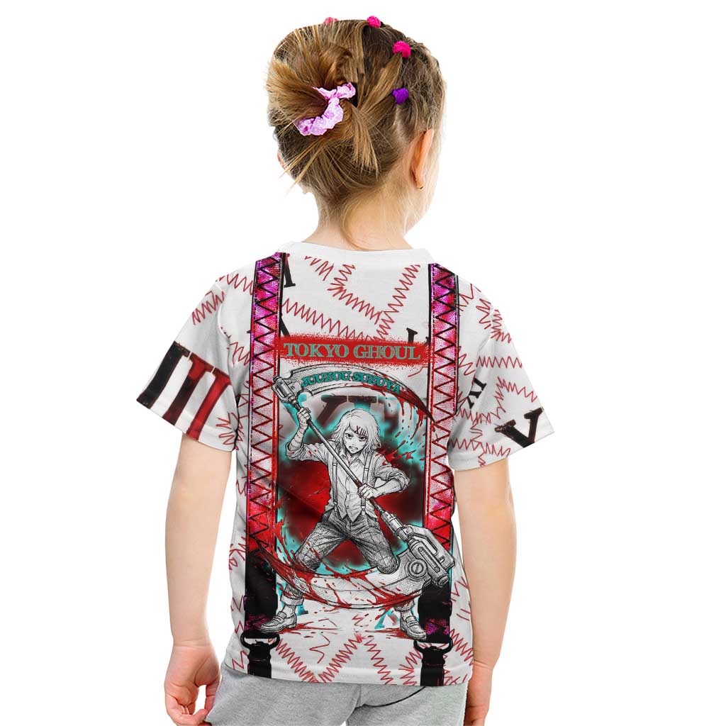 Juuzou Suzuya Tokyo Ghoul Kid T Shirt Grunge Anime Style with Roman Numeral Motif