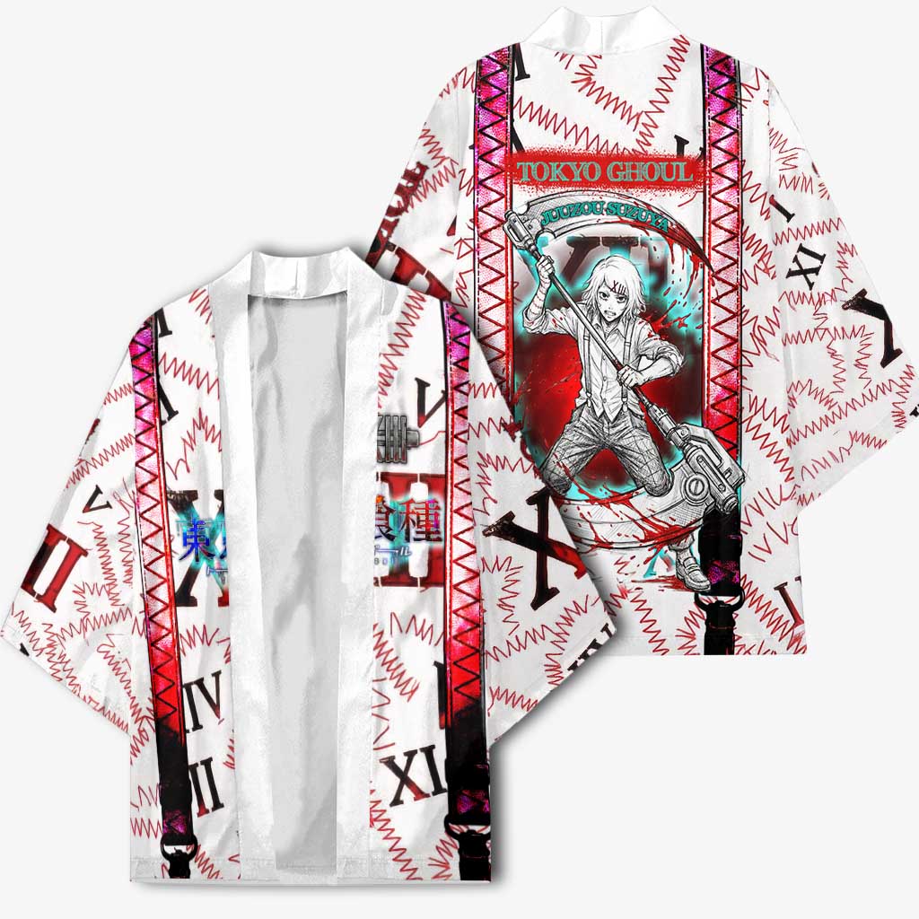 Juuzou Suzuya Tokyo Ghoul Kimono Grunge Anime Style with Roman Numeral Motif