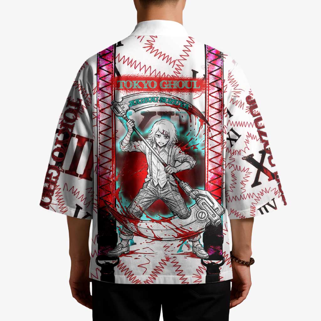 Juuzou Suzuya Tokyo Ghoul Kimono Grunge Anime Style with Roman Numeral Motif