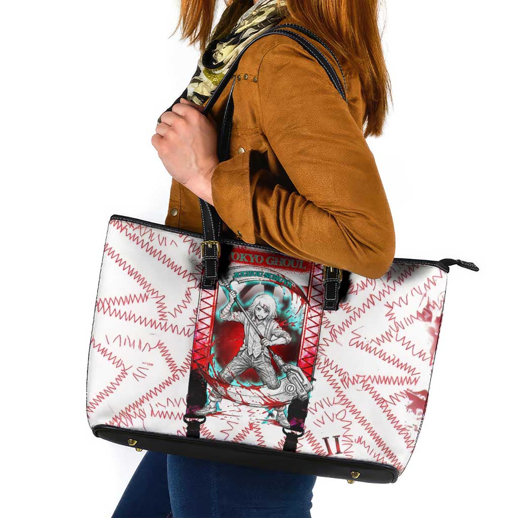 Juuzou Suzuya Tokyo Ghoul Leather Tote Bag Grunge Anime Style with Roman Numeral Motif