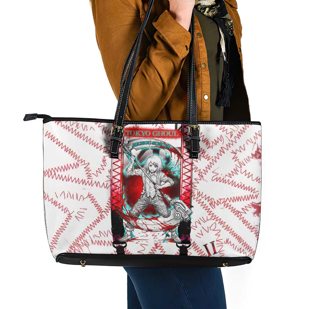Juuzou Suzuya Tokyo Ghoul Leather Tote Bag Grunge Anime Style with Roman Numeral Motif