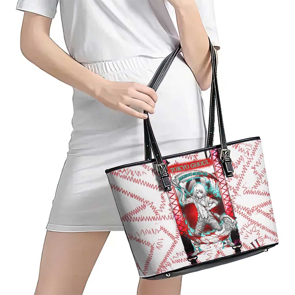Juuzou Suzuya Tokyo Ghoul Leather Tote Bag Grunge Anime Style with Roman Numeral Motif