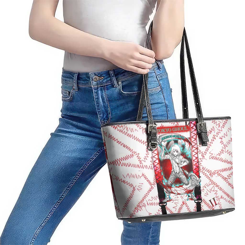 Juuzou Suzuya Tokyo Ghoul Leather Tote Bag Grunge Anime Style with Roman Numeral Motif