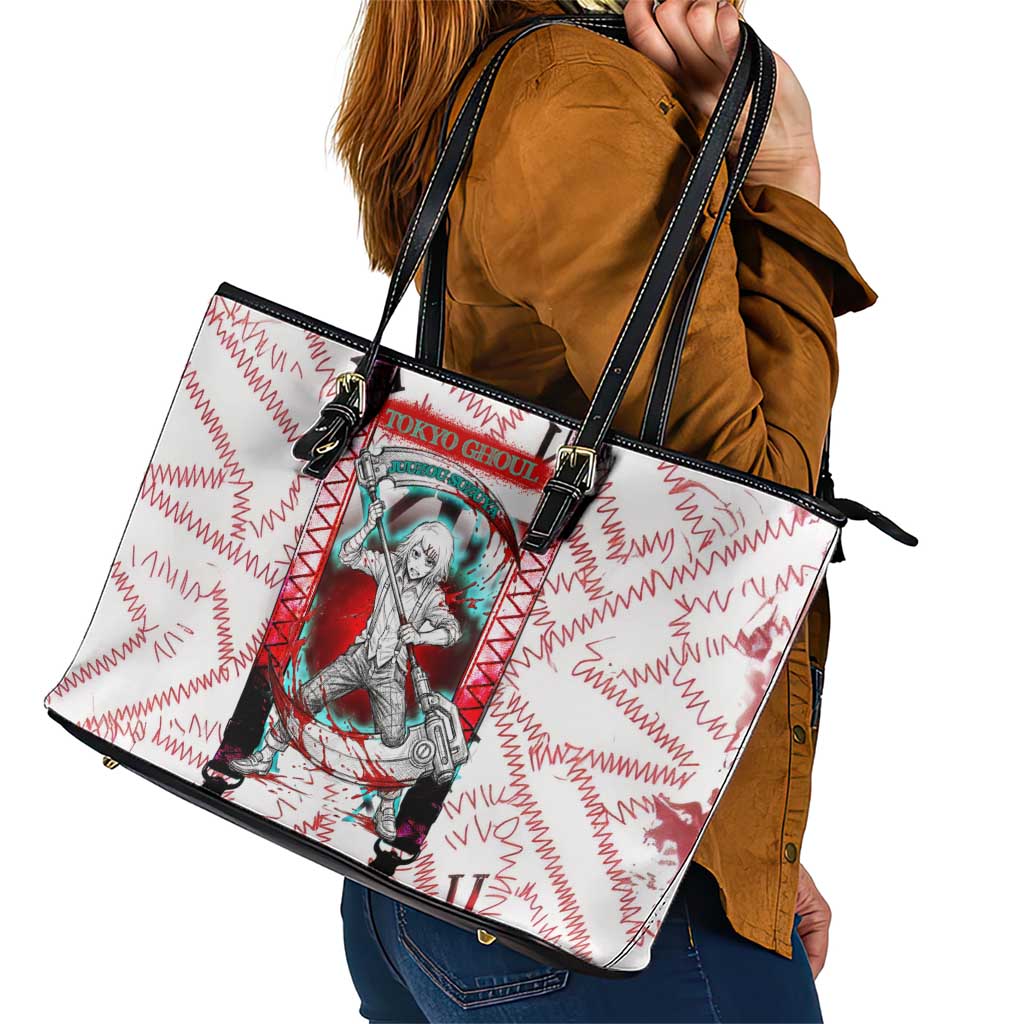 Juuzou Suzuya Tokyo Ghoul Leather Tote Bag Grunge Anime Style with Roman Numeral Motif
