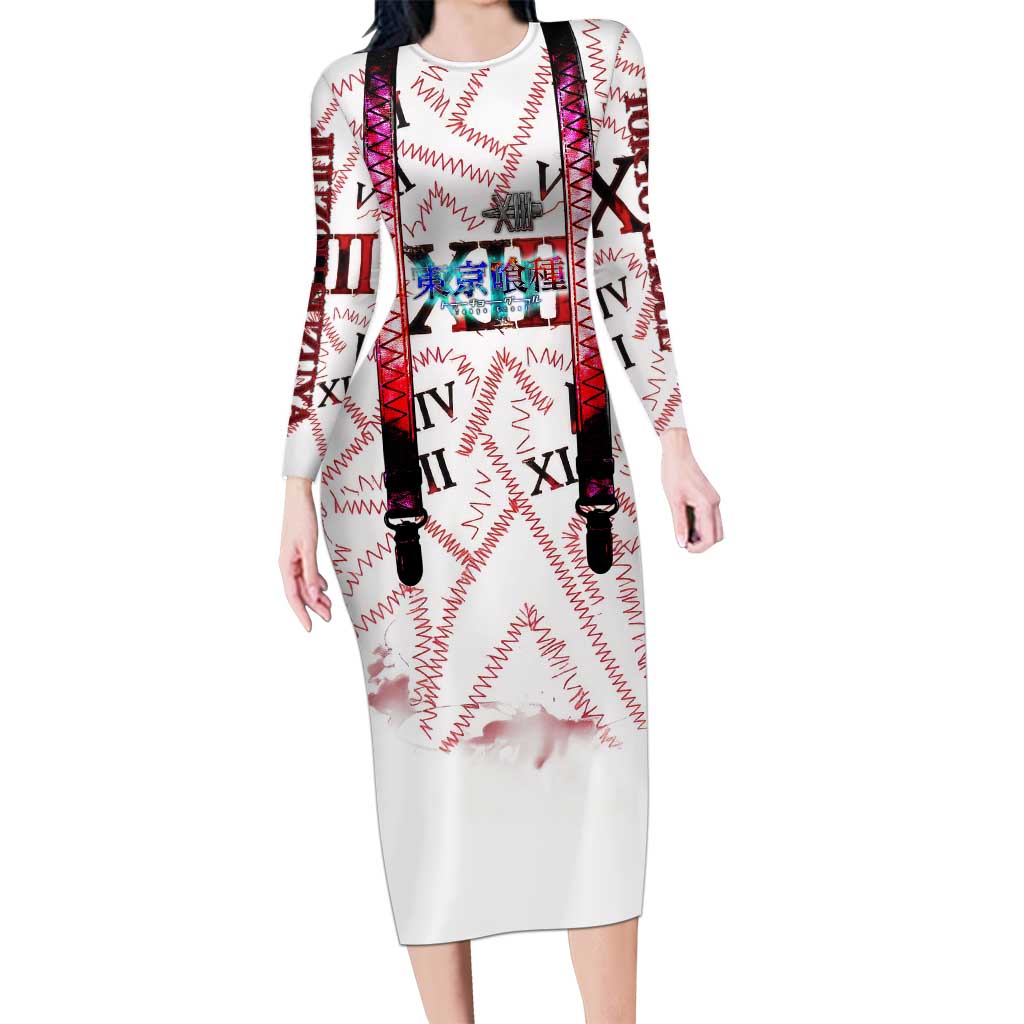 Juuzou Suzuya Tokyo Ghoul Long Sleeve Bodycon Dress Grunge Anime Style with Roman Numeral Motif