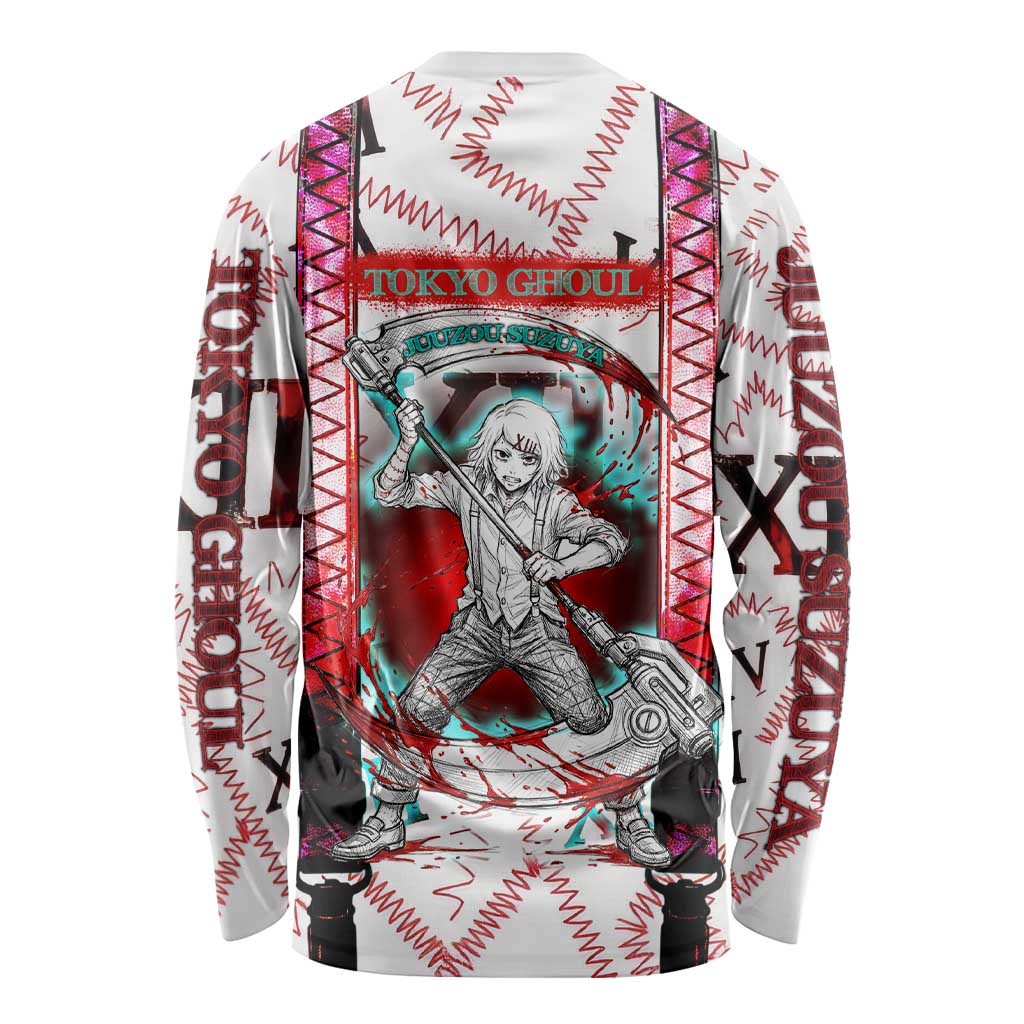 Juuzou Suzuya Tokyo Ghoul Long Sleeve Shirt Grunge Anime Style with Roman Numeral Motif