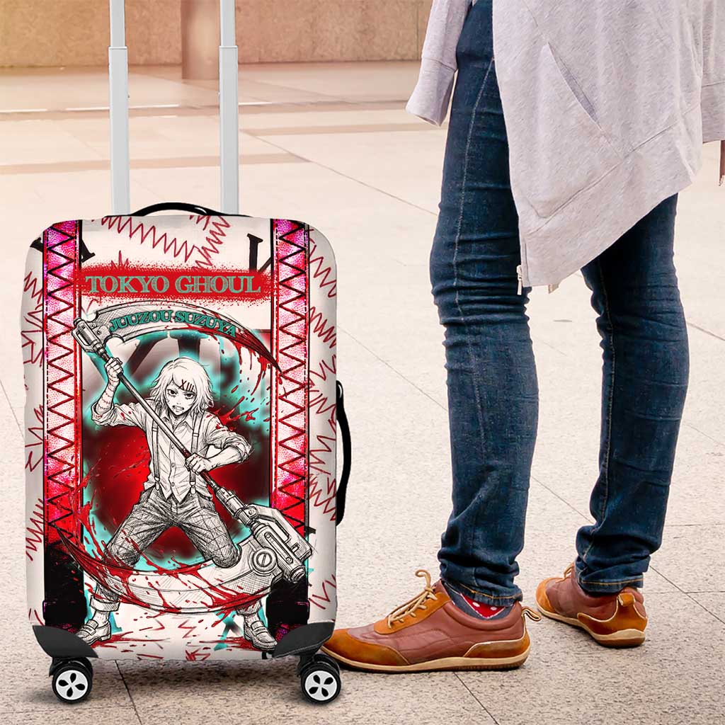 Juuzou Suzuya Tokyo Ghoul Luggage Cover Grunge Anime Style with Roman Numeral Motif