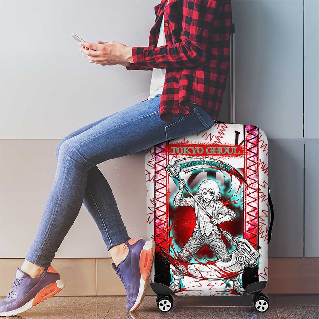 Juuzou Suzuya Tokyo Ghoul Luggage Cover Grunge Anime Style with Roman Numeral Motif