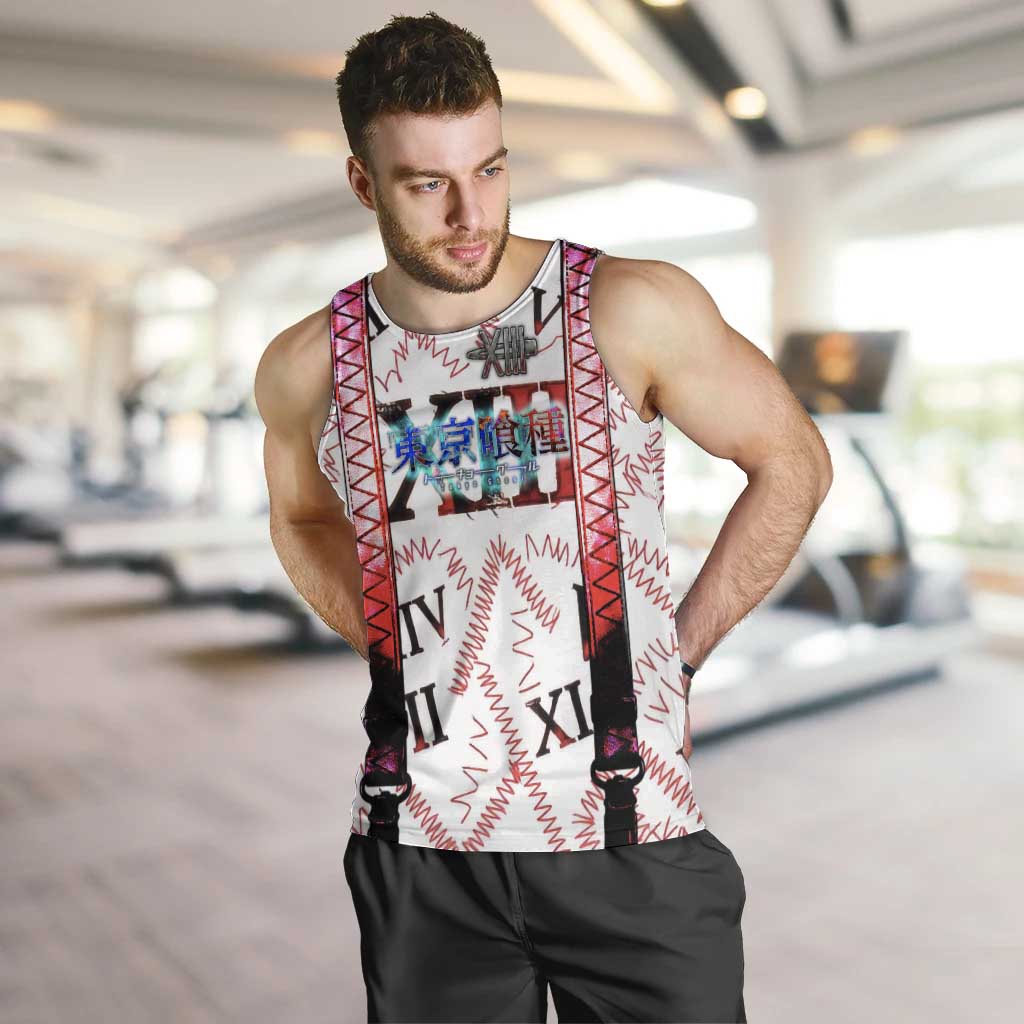 Juuzou Suzuya Tokyo Ghoul Men Tank Top Grunge Anime Style with Roman Numeral Motif