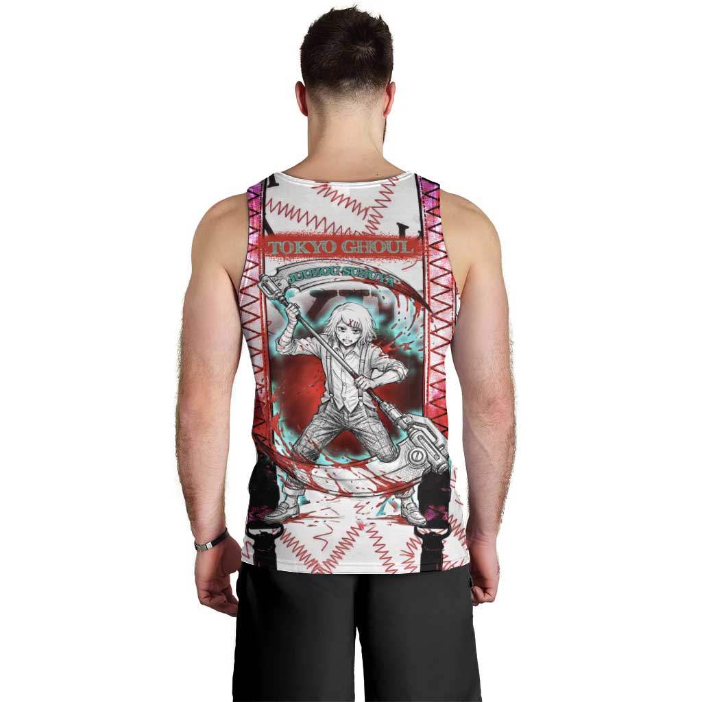Juuzou Suzuya Tokyo Ghoul Men Tank Top Grunge Anime Style with Roman Numeral Motif