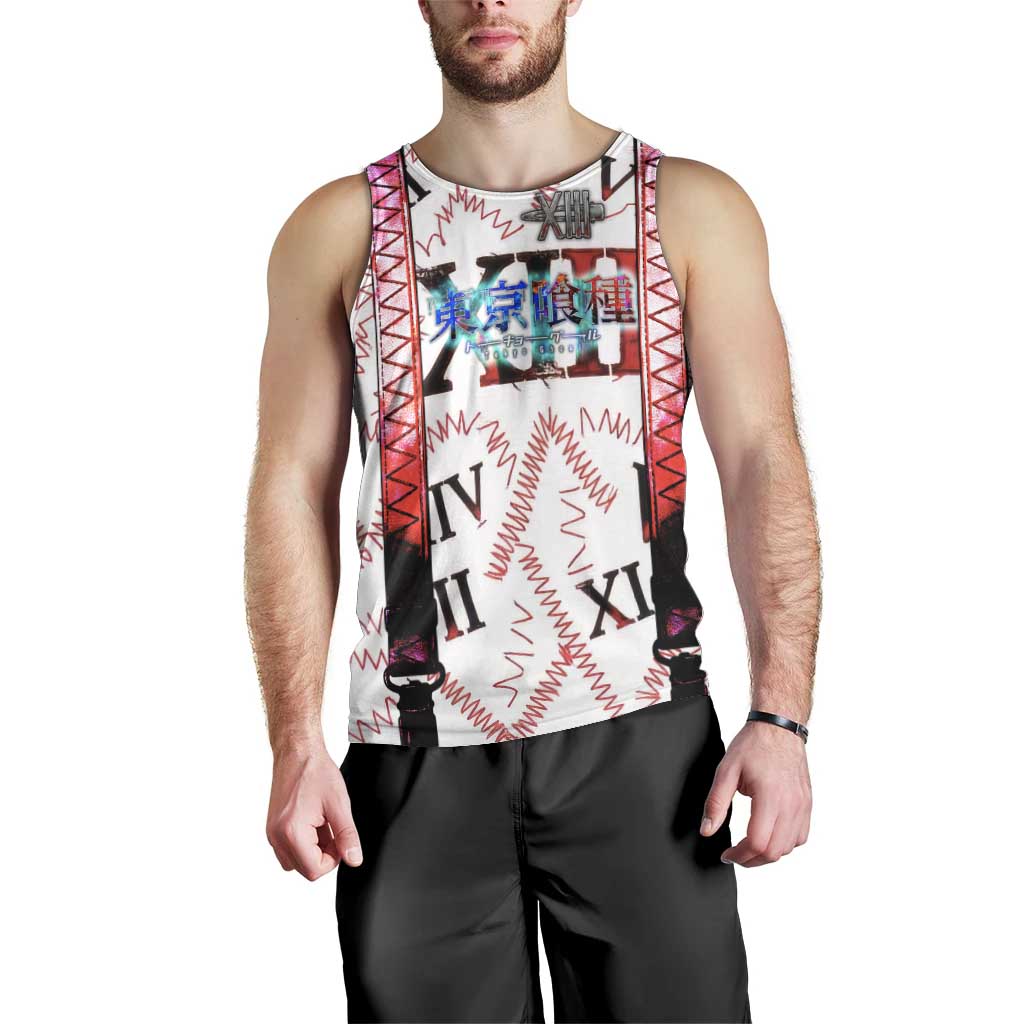 Juuzou Suzuya Tokyo Ghoul Men Tank Top Grunge Anime Style with Roman Numeral Motif