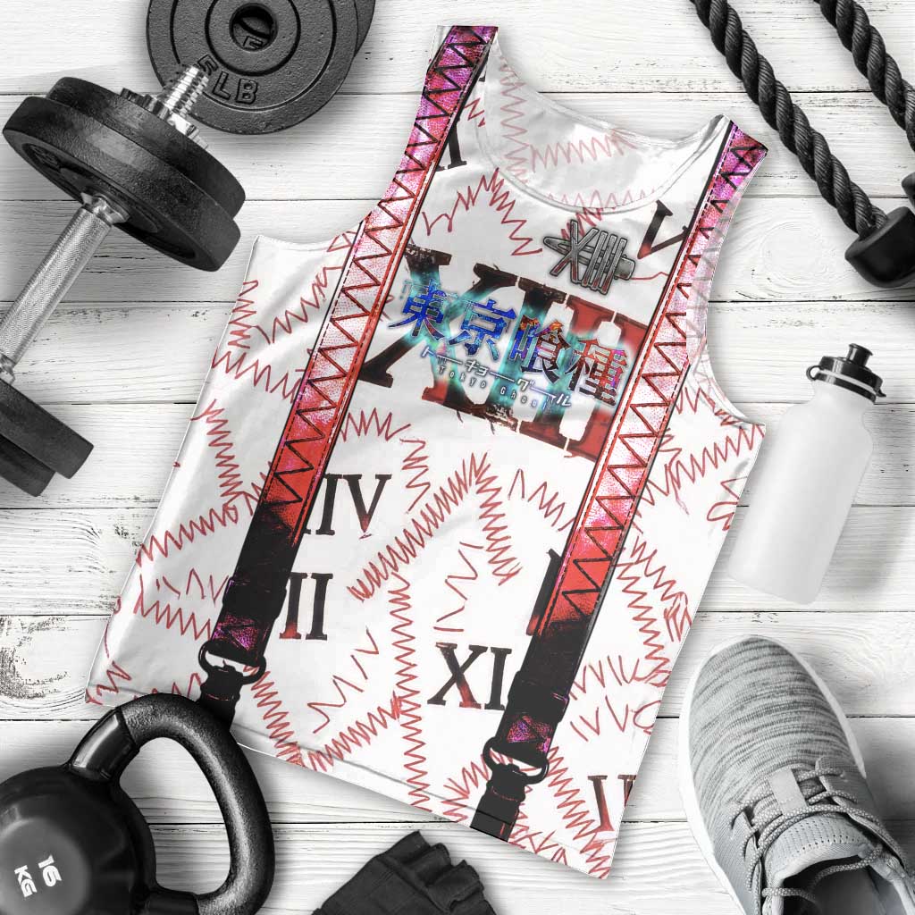 Juuzou Suzuya Tokyo Ghoul Men Tank Top Grunge Anime Style with Roman Numeral Motif