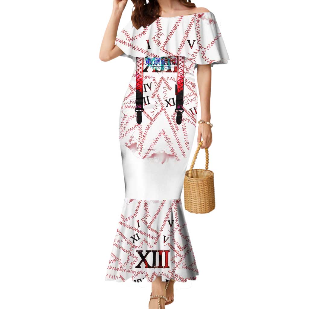 Juuzou Suzuya Tokyo Ghoul Mermaid Dress Grunge Anime Style with Roman Numeral Motif