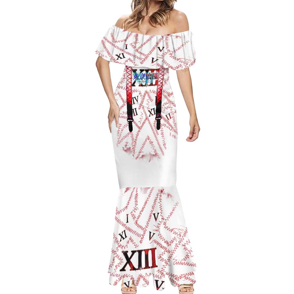 Juuzou Suzuya Tokyo Ghoul Mermaid Dress Grunge Anime Style with Roman Numeral Motif